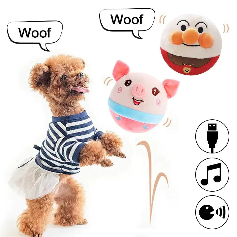 Interactive Plush Dog Toy